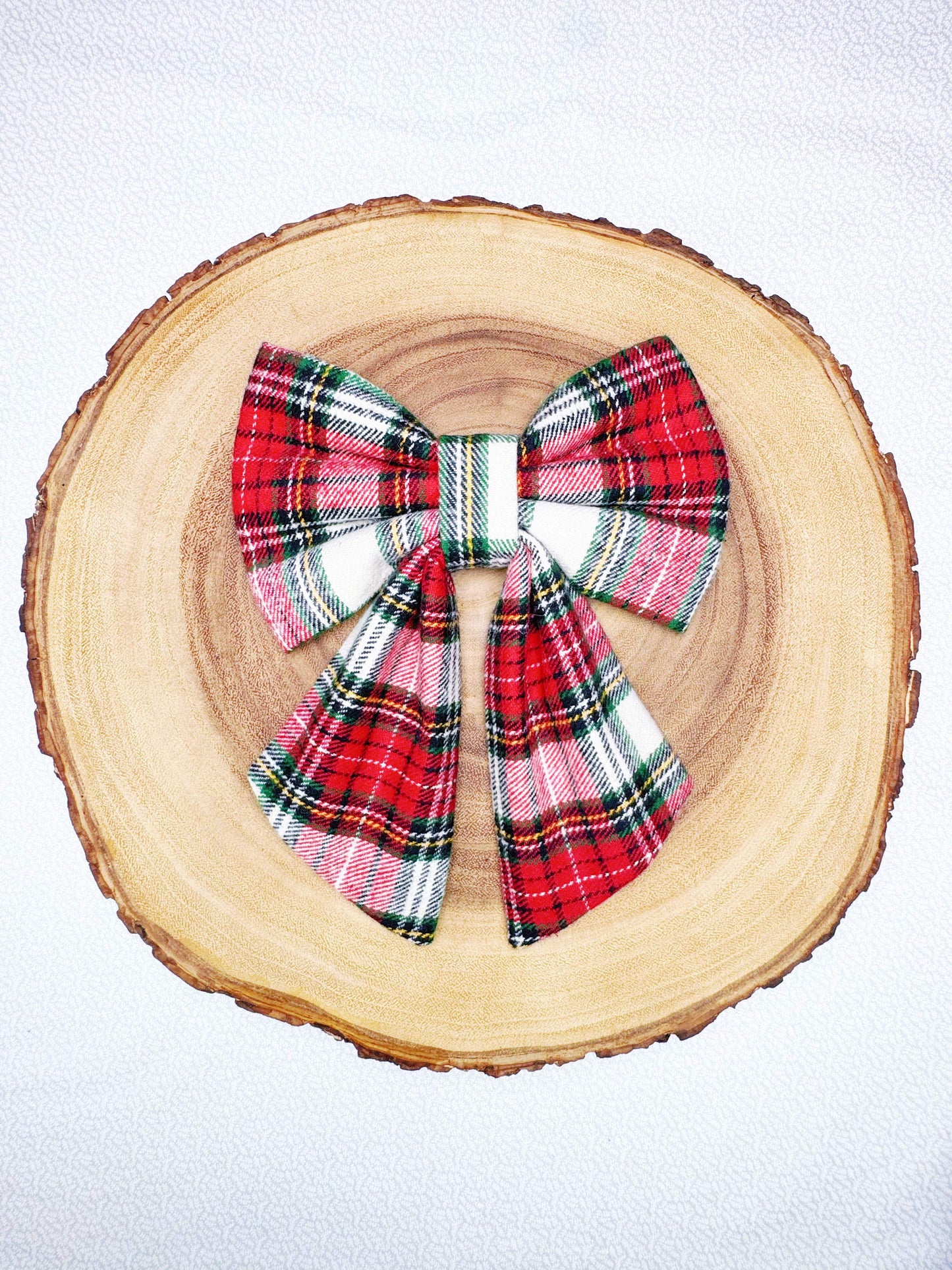 Flannel Christmas Plaid Bow - 1