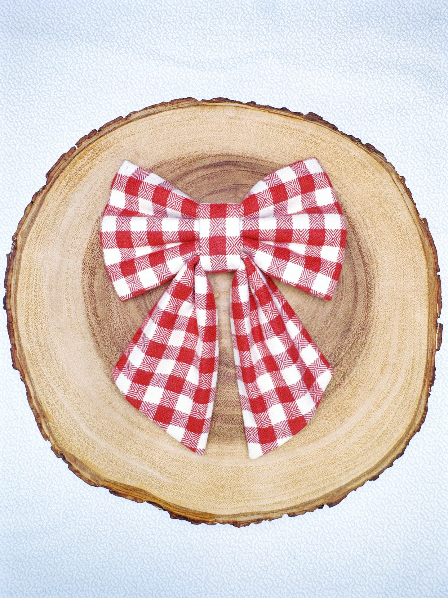 Flannel Christmas Checks Bow - 1