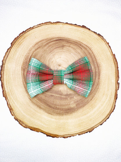 Flannel Christmas Plaid Bow - 2