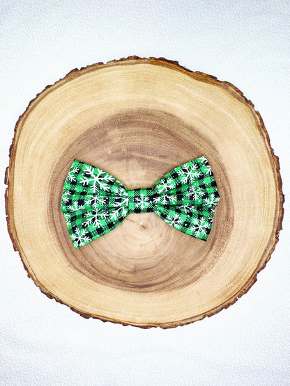 Snowflakes Gingham Bow