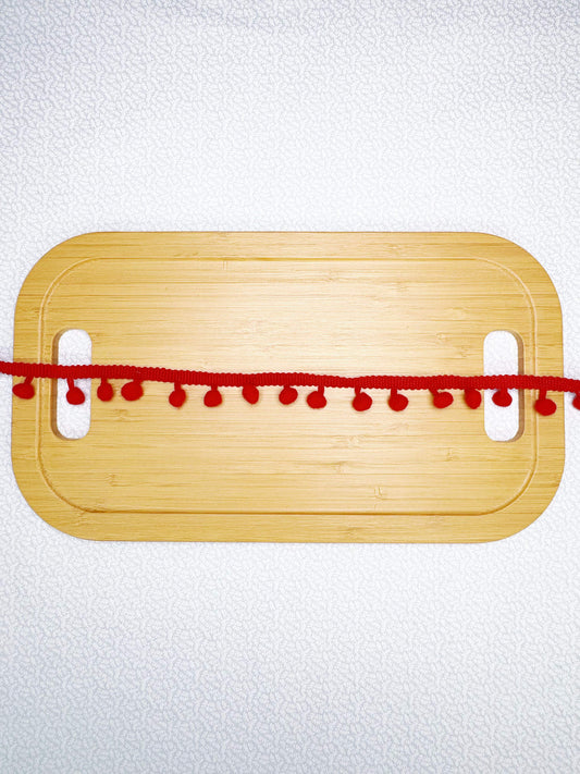 Red Pom Pom Trim