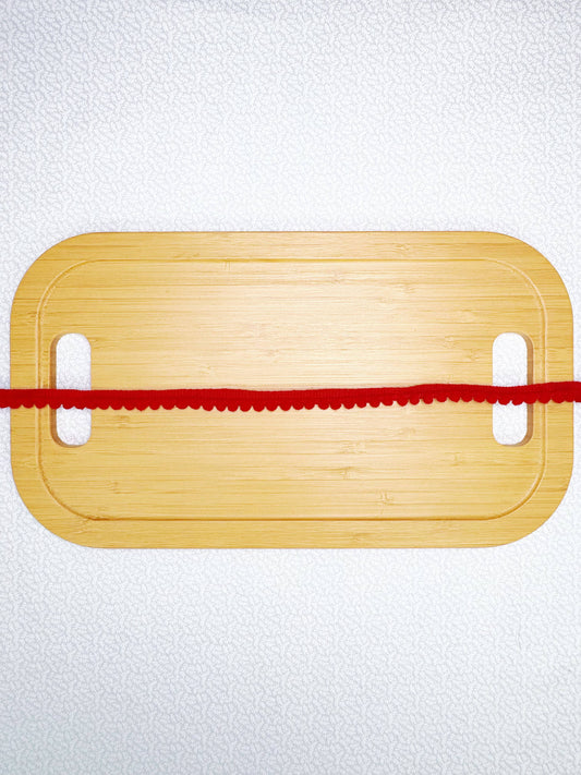 Mini Red Pom Pom Trim