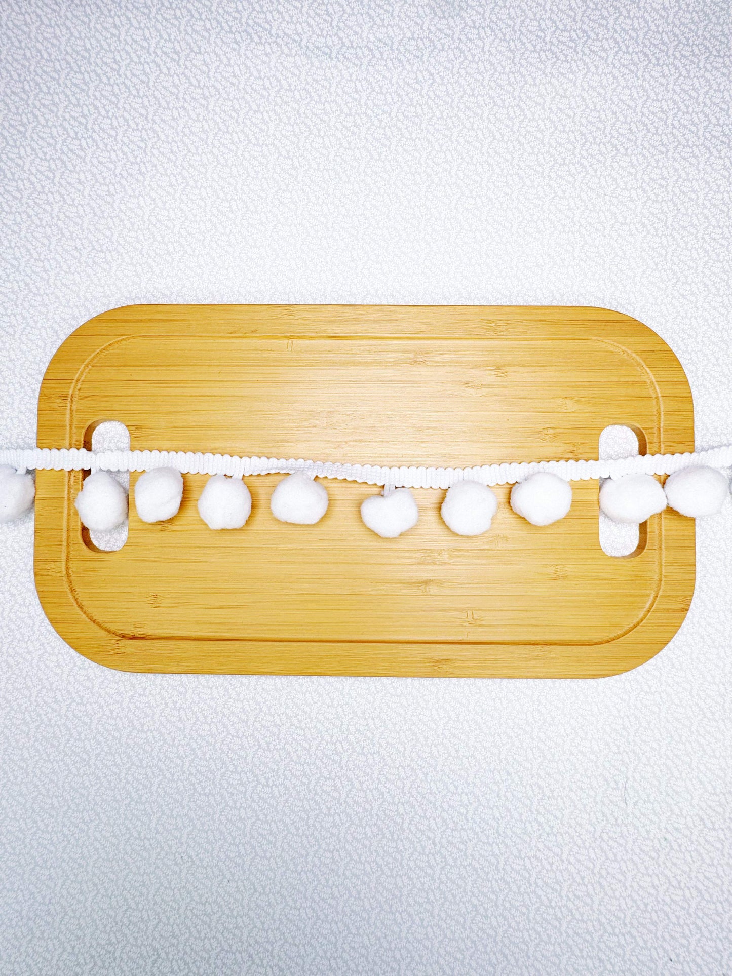 White Jumbo Pom Pom Trim