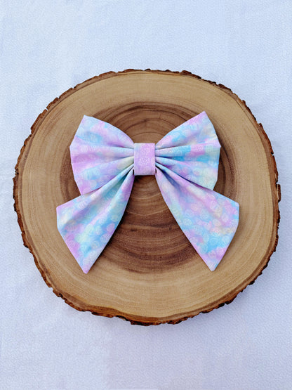 Pastel Tie Dye Easter Eggs Bow