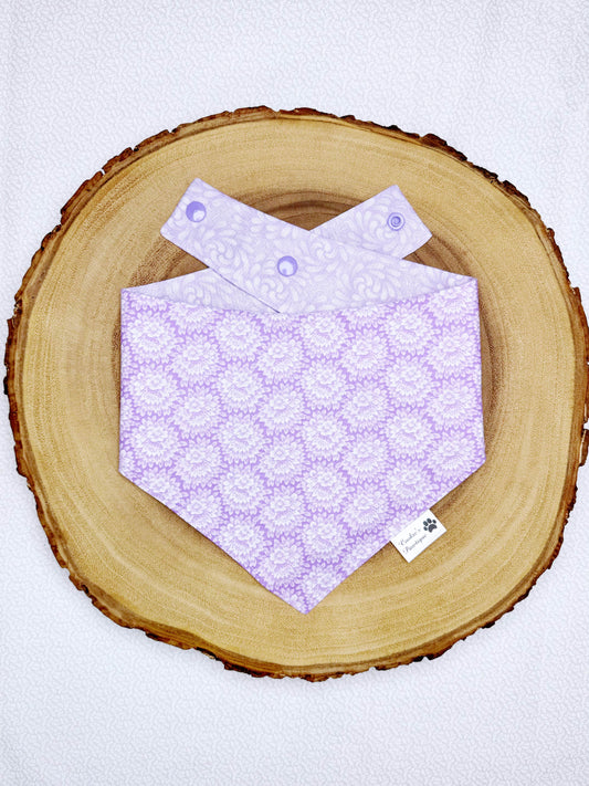 Floral Blooms On Lavender Bandana