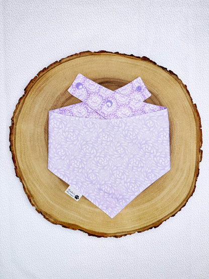 Floral Blooms On Lavender Bandana