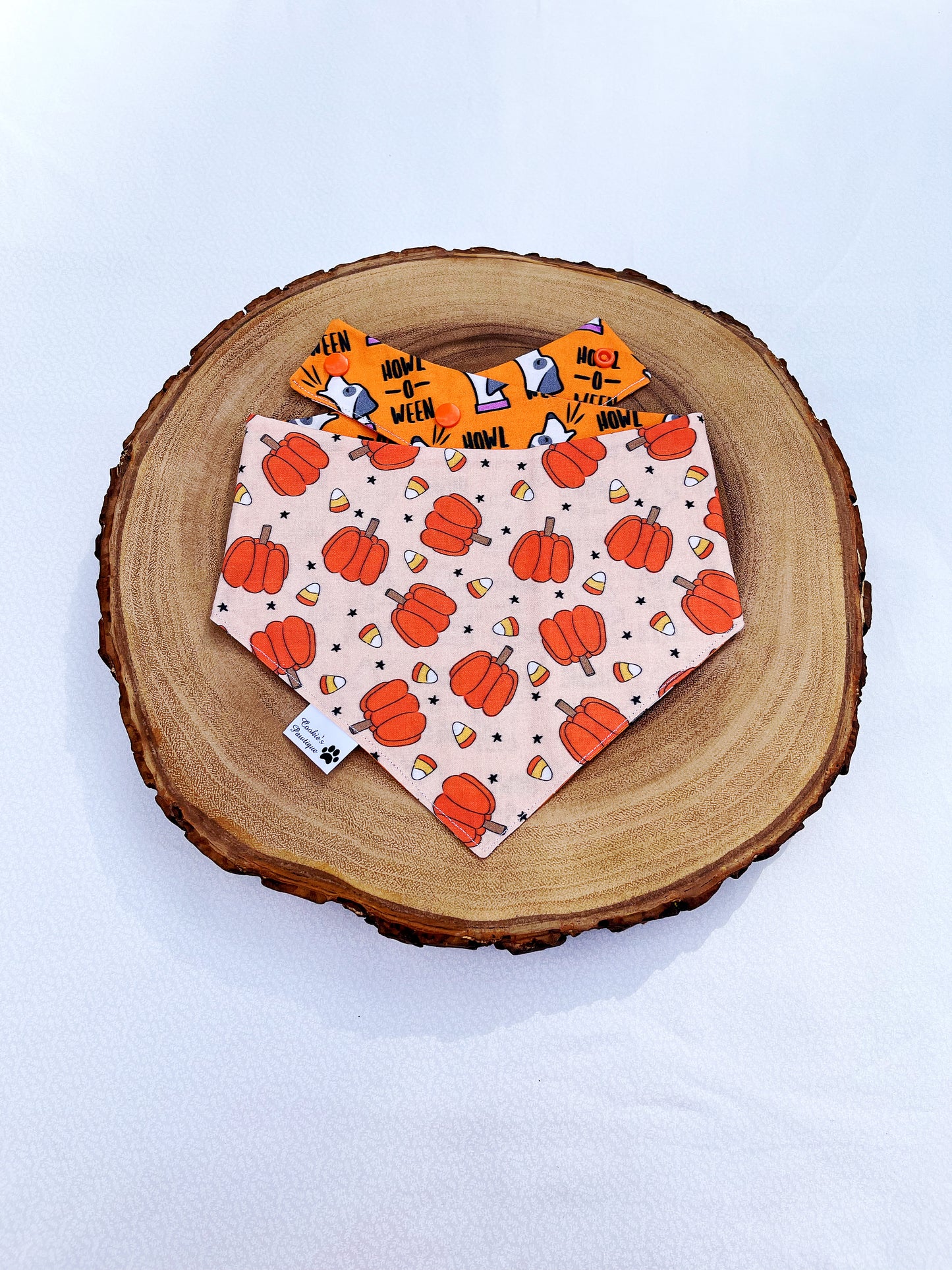 Howl-O-Ween And Pumpkin Candy Corn Bandana