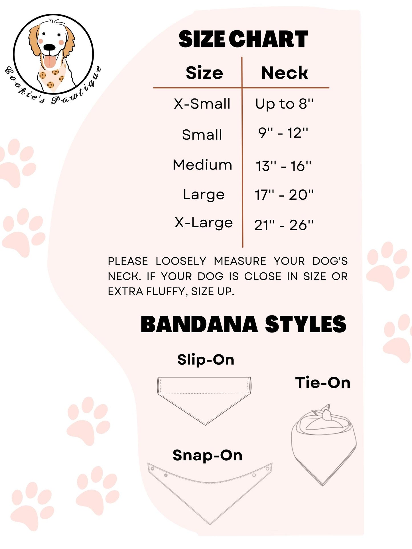 Valentine Dog Bones And Paw Prints Bandana