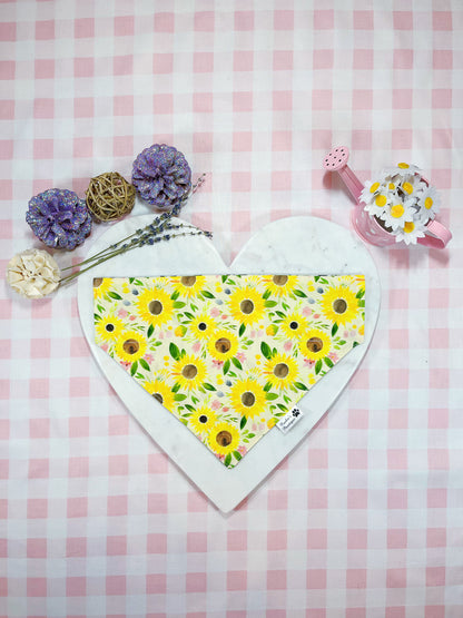 Sunflower Field and Spring Leaf Bandana