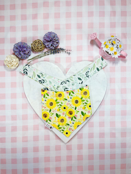 Sunflower Field and Spring Leaf Bandana