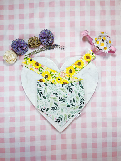 Sunflower Field and Spring Leaf Bandana