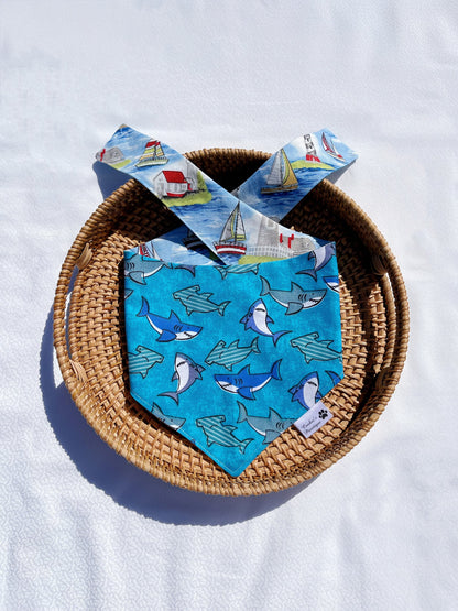 Shark and Sailboat Bandana